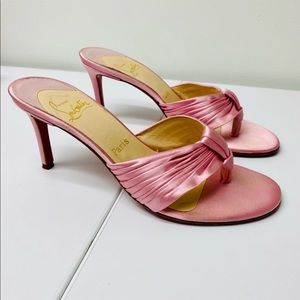 Christian Louboutin Pink Satin Slide Sandal Size
37 (Size 7) - Worn once